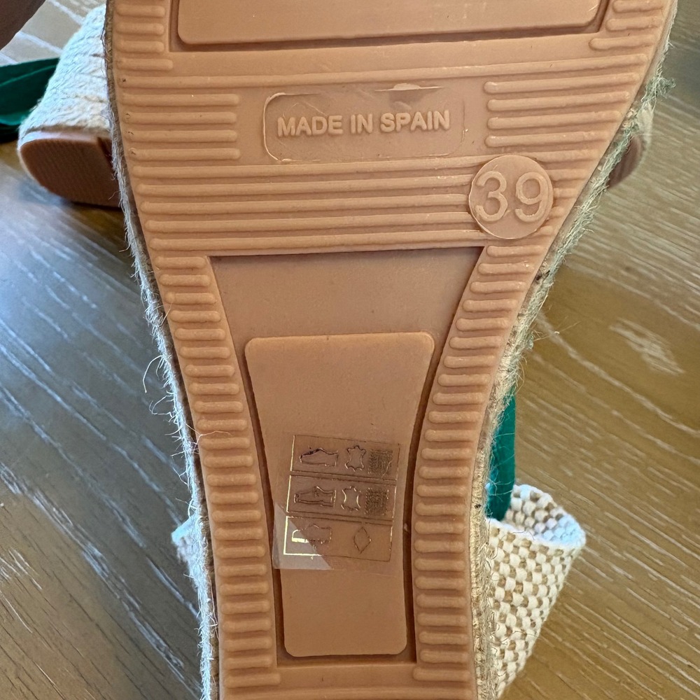 Boden Cassie Green Suede Espadrille Wedges Shoes Womens Size Size 39 US 8.5 - Picture 9 of 10